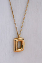 18K Non-Tarnish Stainless Steel Initial Bubble Necklace