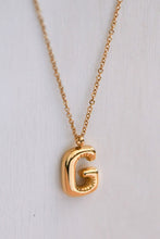 18K Non-Tarnish Stainless Steel Initial Bubble Necklace