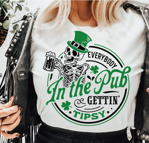 Everybody In The Pub Gettin' Tipsy T-Shirt or Crew Sweatshirt