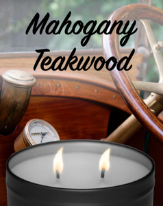 Flickers Mahogany Teakwood Tin Candle