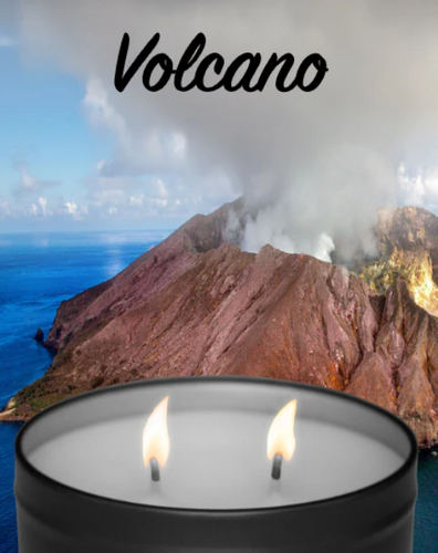 Flickers Volcano Tin Candle