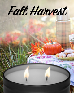 Flickers Fall Harvest Tin Candle