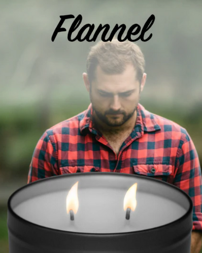 Flickers Flannel Tin Candle