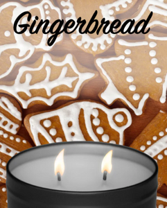 Flickers Gingerbread Tin Candle