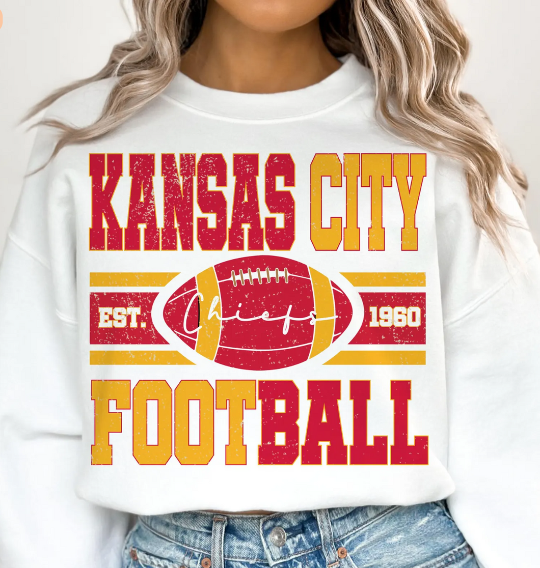 Kansas City Chiefs Football Crew Sweatshirt