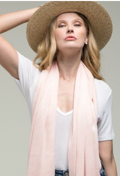 Ruggine Pink Striped Lightweight Scarf