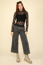 New In Black Wide Leg Denim Jean Pants