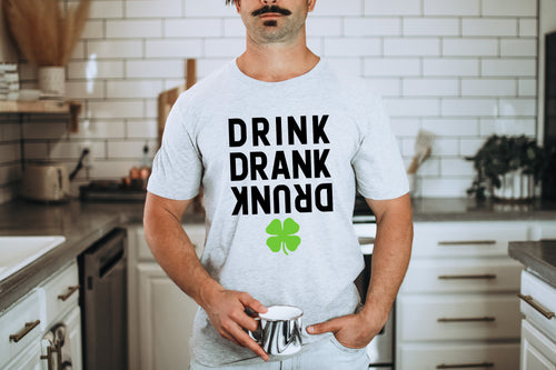 Drink Drank Drunk T-Shirt or Crew Sweatshirt