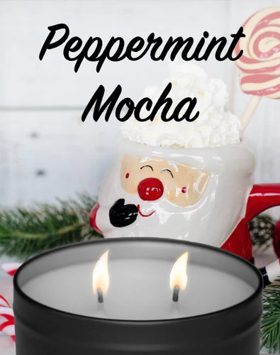 Flickers Peppermint Mocha Tin Candle